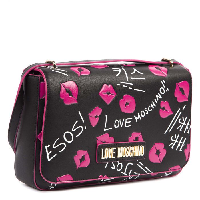 Love moschino оригинална чанта с принт