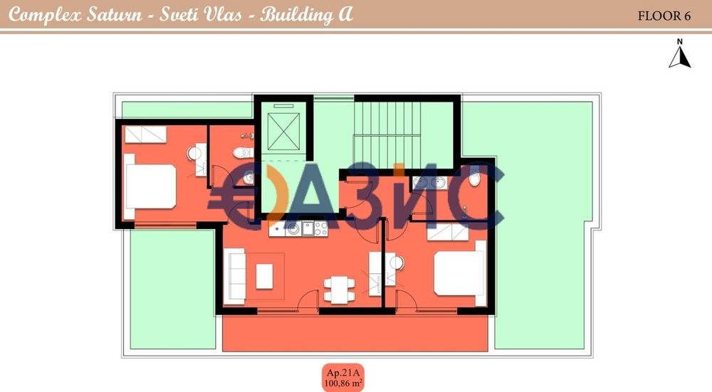 Продава се Тристаен апартамент в Свети Влас - 101 кв.м за 1783 €/кв.м - Снимка #14