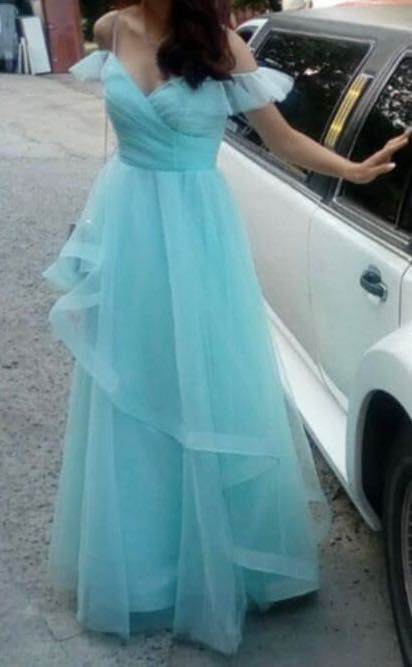 Бална рокля синя