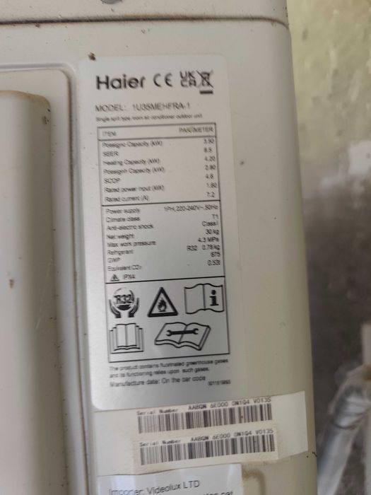 Придавам инверторен Климатик Haier 12ска