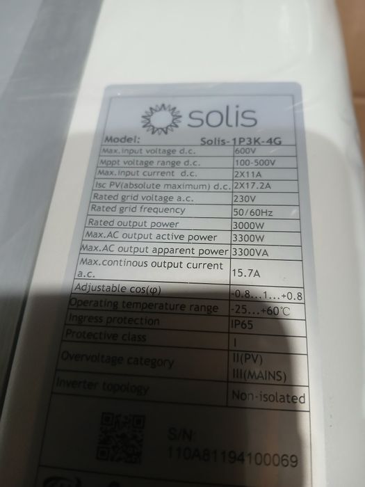 Solis 3kw monofazat
