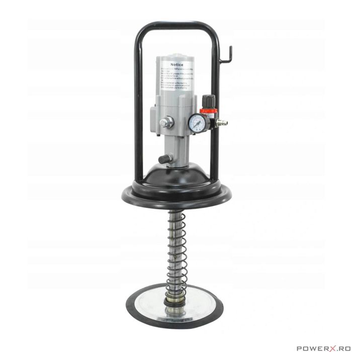 Pompa de gresat pneumatica, gresor pneumatic 12L, furtun 4M Baug