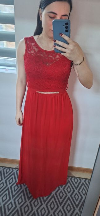 Rochie rosie eleganta