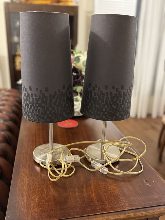 Set doua veioze cu abajur din material