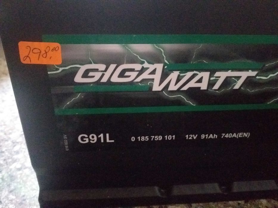 Акумулатор 91Ah 740A Нов , обратен +