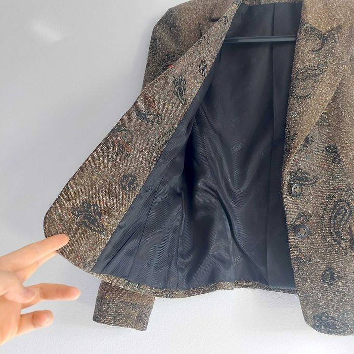 Sacou vintage Lehel mărimea S (36/38) imprimeu Paisley / tweed fin
