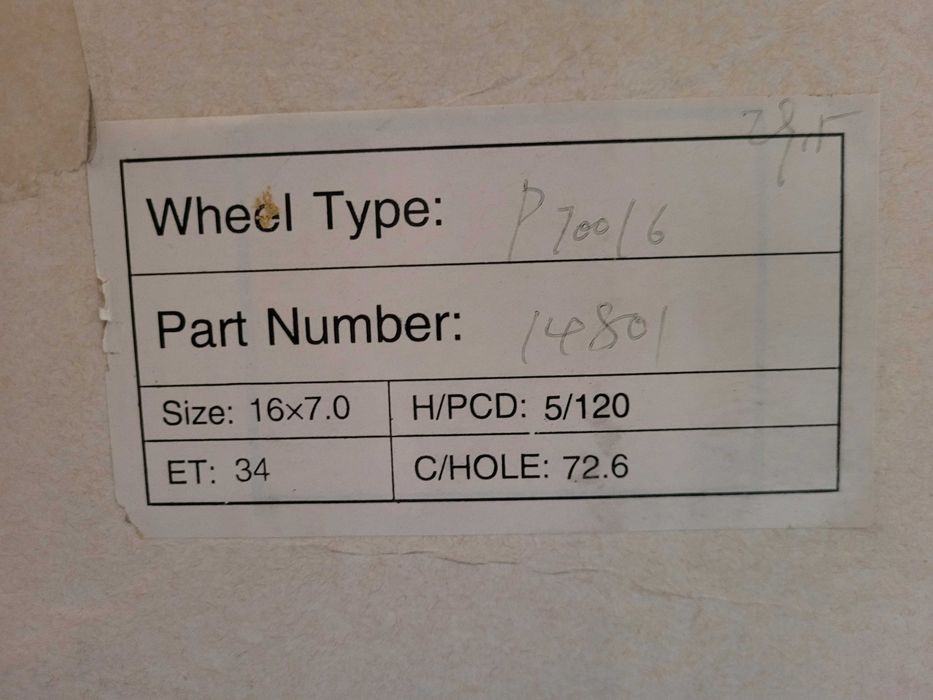 Алуминиеви джанти 16 цола 5×120 BMW