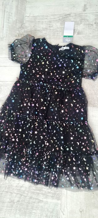 Rochie neagra fete din tull mărimea 122 GEMENE