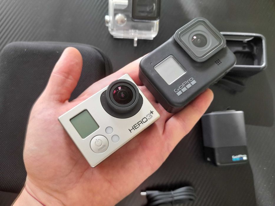 GoPro Hero 8 + всички необходими части (+ GoPro Hero 3)