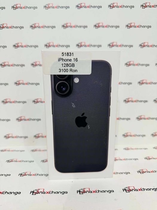 iPhone 16 Black 128GB Neverlocked  Sigilat