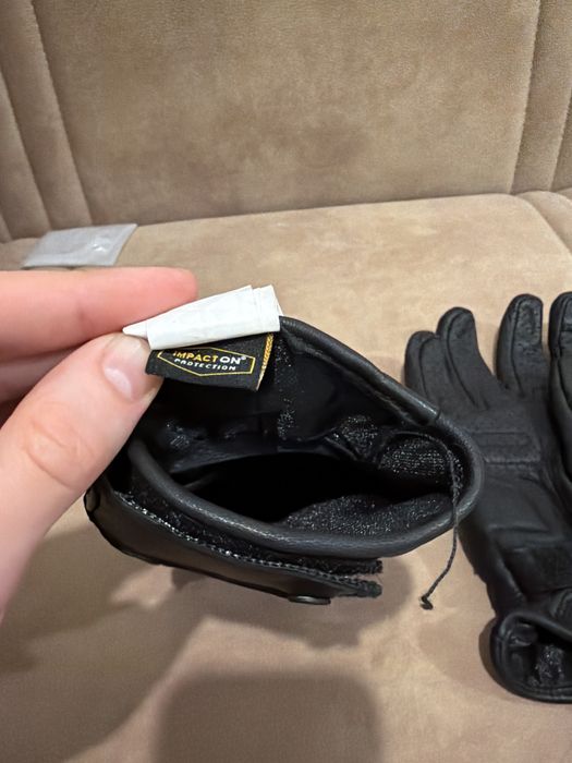 Manusi moto negre de vara din piele