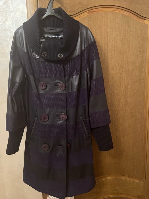 Продам кожаную куртку- плащ