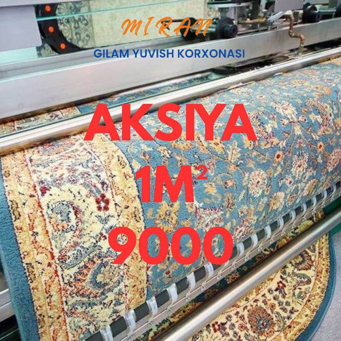 Aksiya gilam yuvish 9000