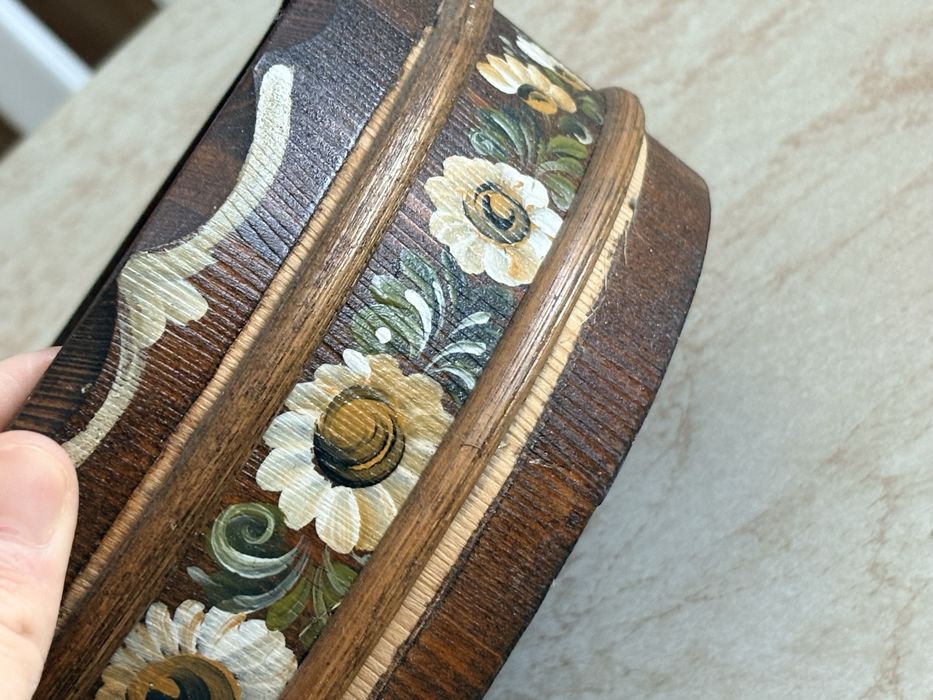 Set rustic de lemn, traditional, pictat manuale
