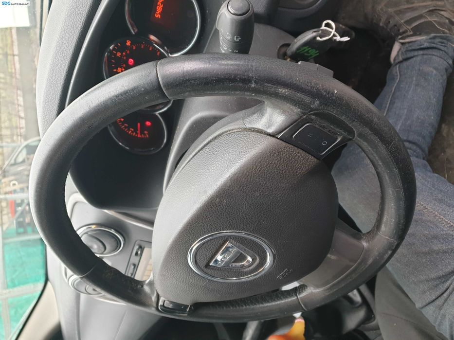 Volan Piele 3 Spite cu Comenzi Fara Airbag Dacia Logan 2 2012 - 2016 [Q0526]