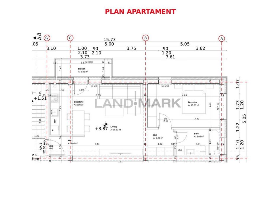 COMISION 0%, Apartament 2 camere in bloc nou, pe Calea URSENI