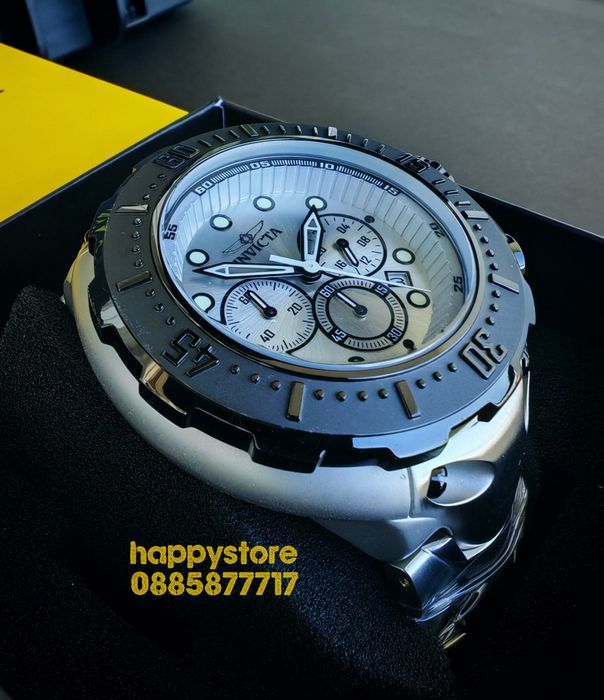 ПРОМО!!! часовник INVICTA Thunderbolt Silver 52 mm, Инвикта нов