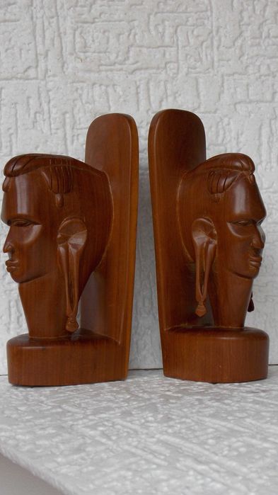 opritor carti raft biblioteca statueta sculptura lemn arta veche