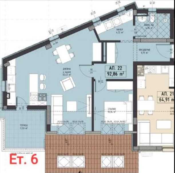 Продава се Двустаен апартамент в Пловдив, Христо Смирненски - 108 кв.м за 1200 €/кв.м - Снимка #1