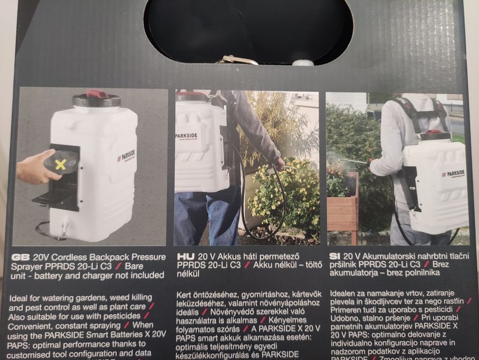 Pulverizator 20 V Parkside Performance pompa de stropit atomizor