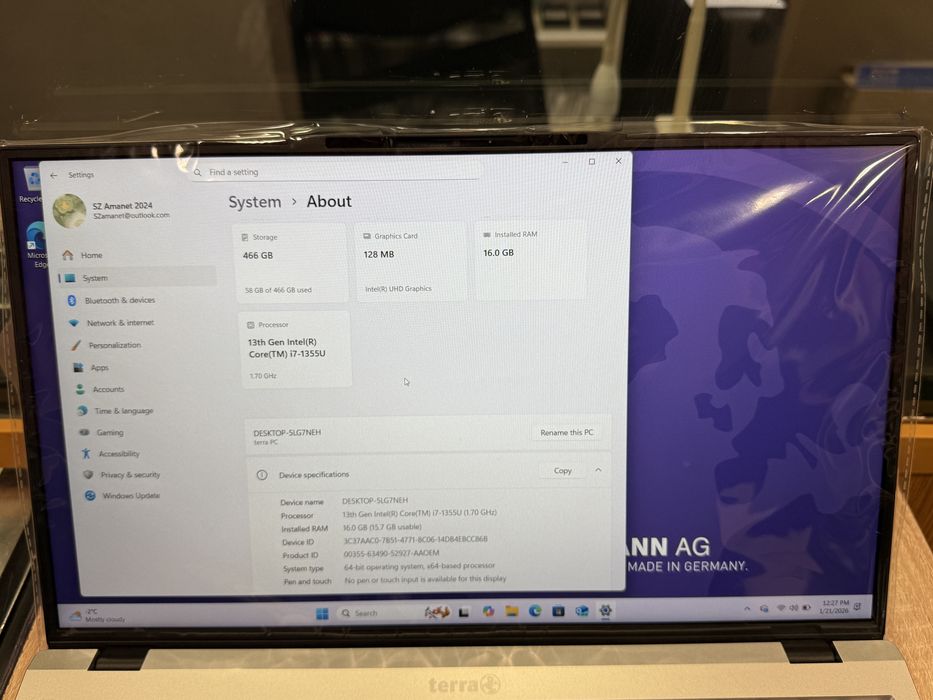 Laptop Terra i7-1355U Nou