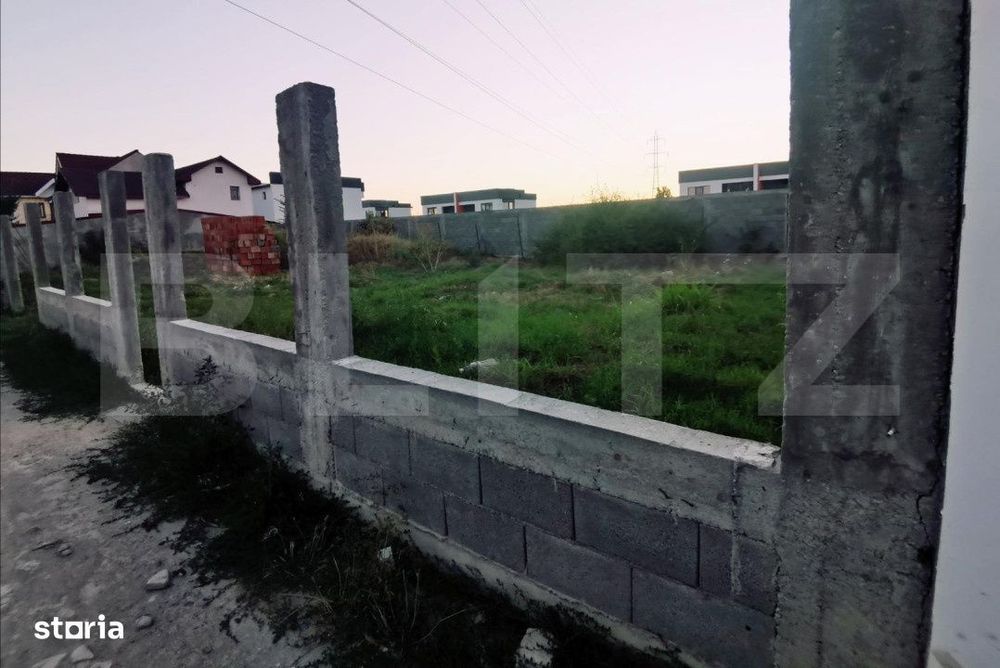 Teren intravilan imprejumuit, 500 mp, cu proiect, toate utilitatiile,
