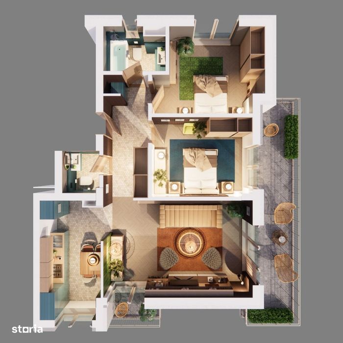 Apartamente noi 3 camere - Romanescu Park Residence — fotografia 1