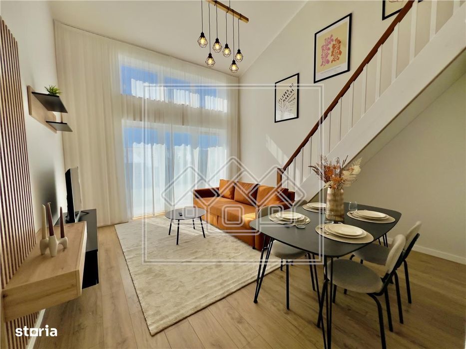 Penthouse mobilat complet, 4 camere si balcon, intabulat