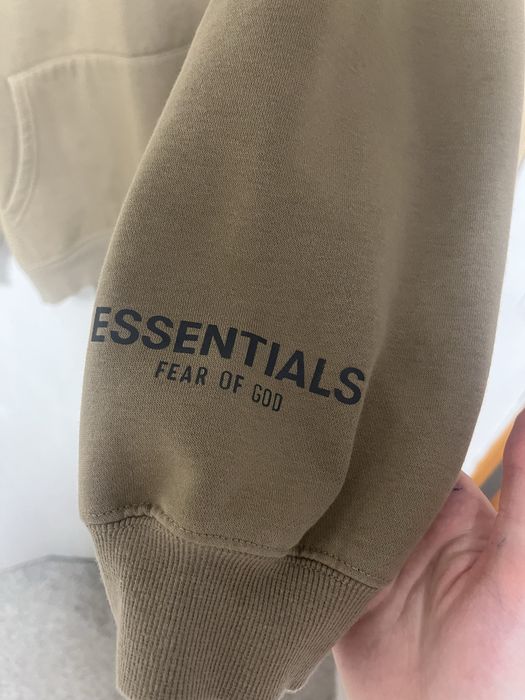 Essentials fear of Hod hoodie зелено