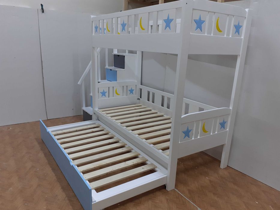 TRANSPORT GRATUIT.Pat etajat-supraetajat din lemn masiv.Cod 3526