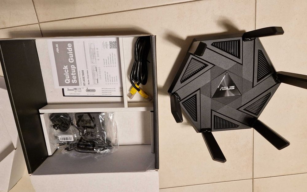 Гейминг рутер ASUS RT-AXE7800, Tri-Band, Wi-Fi 6E