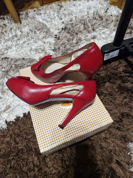 Sandale platforma,piele naturala,36