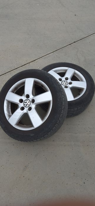 Jante de aluminiu cu anvelope de vara in stare foarte buna