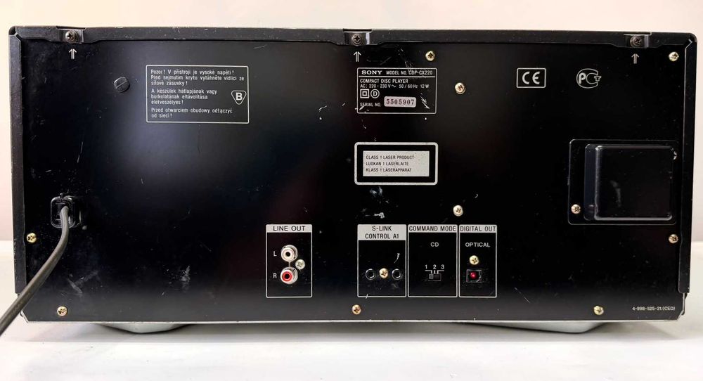 Sony CDP-CX220 Mega Storage 200 CD Player Text Optical pt Amplificator