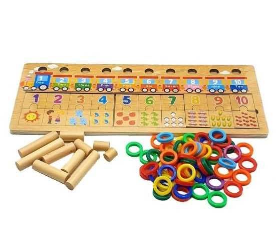 Дървен пъзел забавна Математика