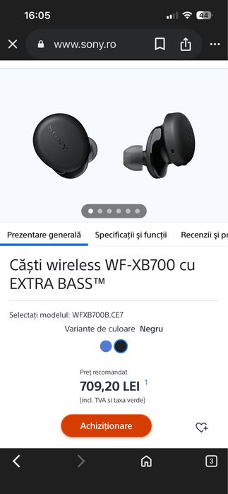 Căști sony WB-XB700 Extra Bass