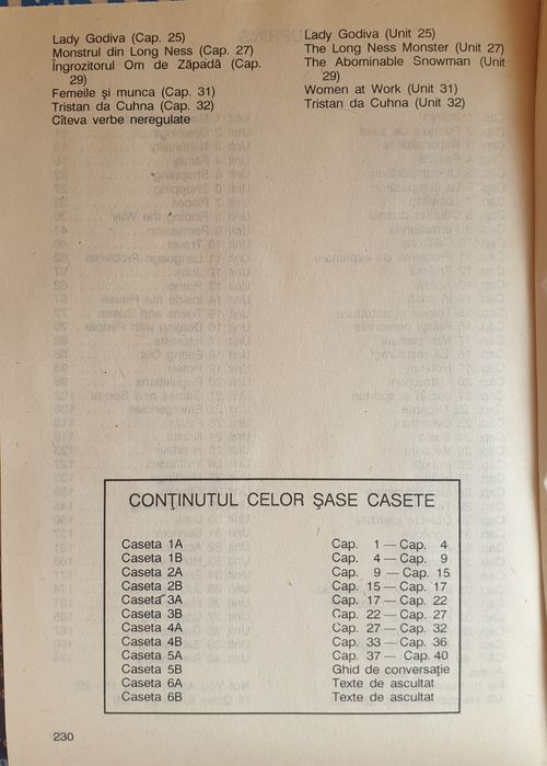 Invatati Engleza, curs cu casete din 1993