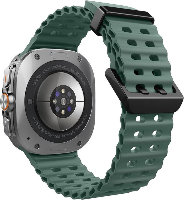 Силиконова Каишка за Samsung Galaxy Watch Ultra - Тъмно зелен цвят