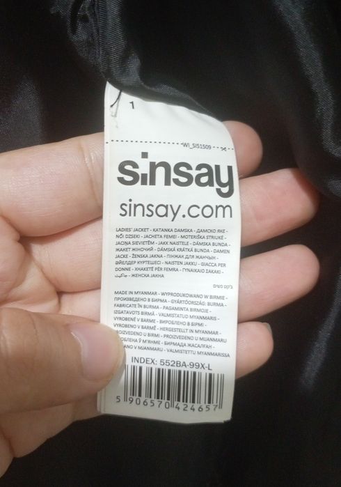 Sacou elegant negru cu paiete – Sinsay, mărimea L