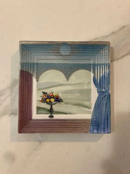 Placă motaj perete Meissen pictată manual Heinz Werner 1985 rară