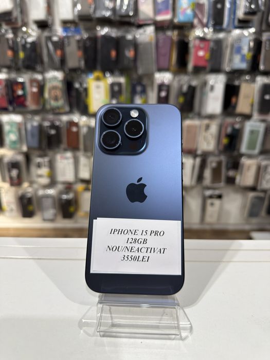 iSellStore Vâlcea: iPhone 15 Pro Blue Titanium -128GB - Nou Neactivat