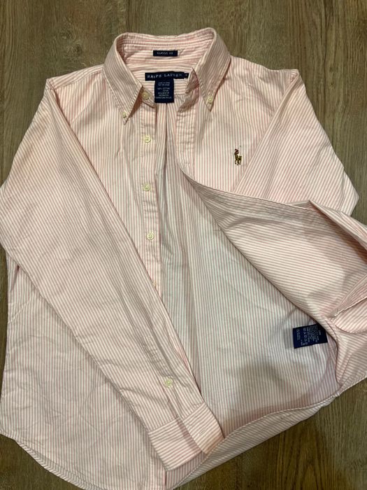 Ralph Lauren Риза – Розова на райета, Classic Fit, Оригинал