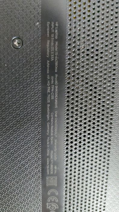 Продается рабочий ноутбук HP 15-da2180nia | Intel Core i5 | 15.6"