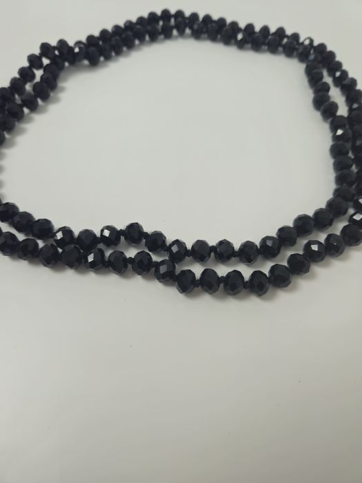 Colier rozaliu negru mare superb NOU