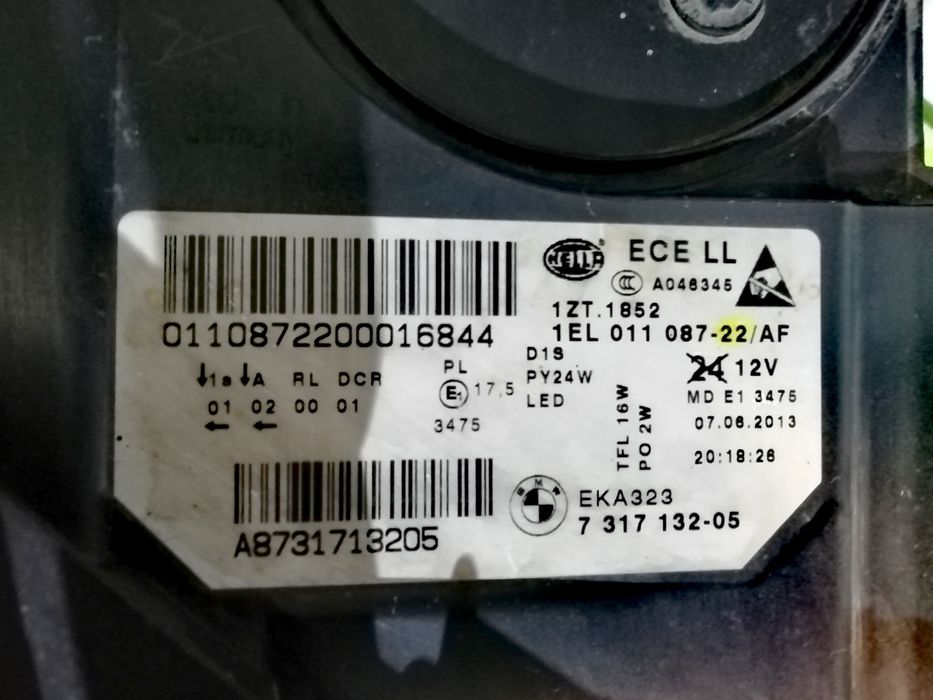 Фар Фарове за БМВ 5 Ф10 Ф11 фейс / BMW 5 F10 F11 Bi-Xenon Lci.