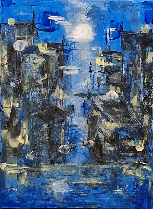 Градски Мирис - Абстрактна Картина 40х30 см