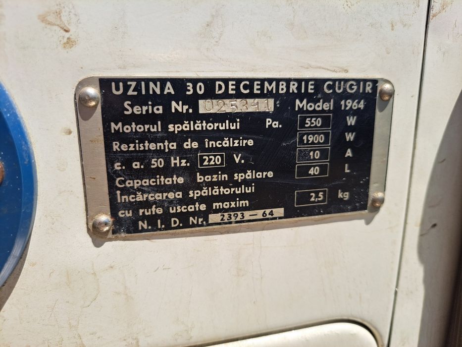 Albalux 4 masina de spalat model 1964