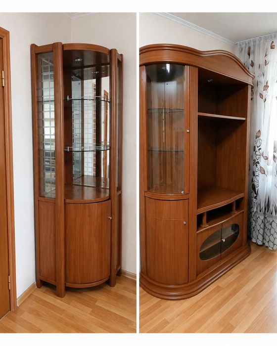 Стенка и угловая витрина для гостиной