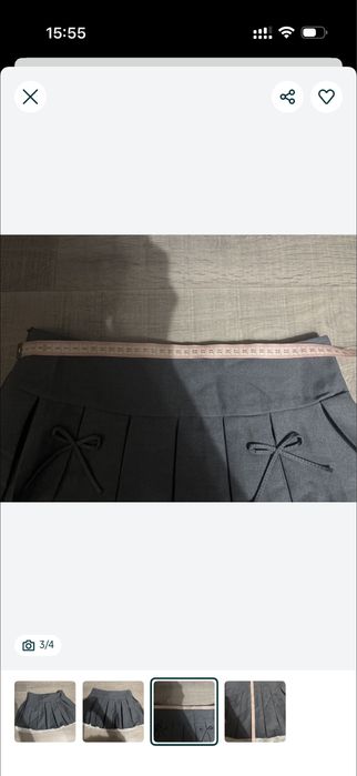 Юбка серая коротка