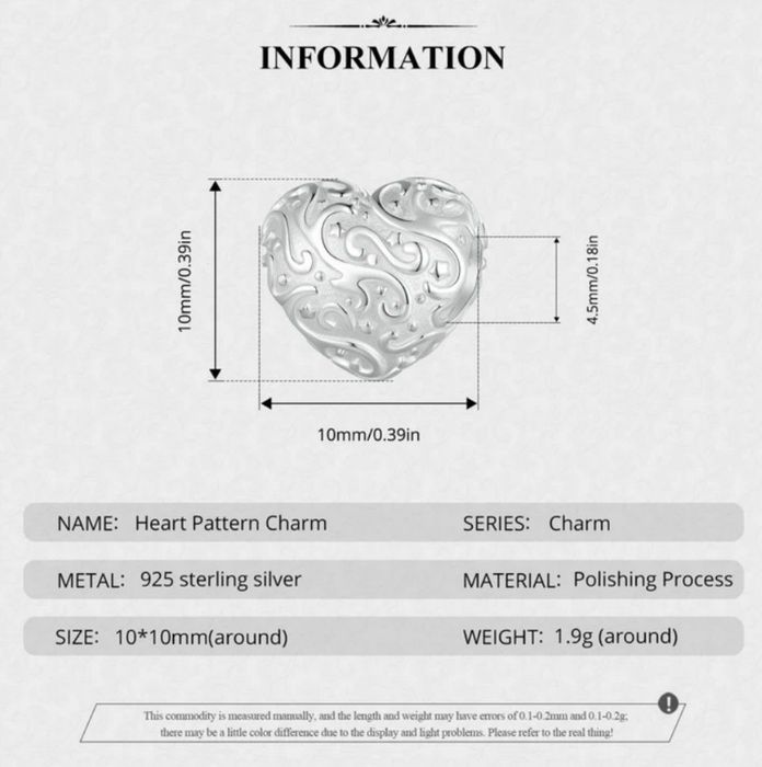 Серебряный шарм-подвеска